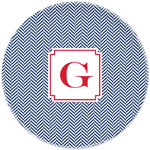 Boatman Geller - Create-Your-Own Melamine Plates (Herringbone)