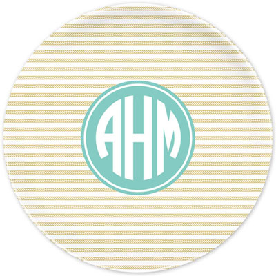 Boatman Geller - Personalized Melamine Plates (Rope Stripe Gold) Boatman Geller - Personalized Melamine Plates (Rope Stripe Gold)