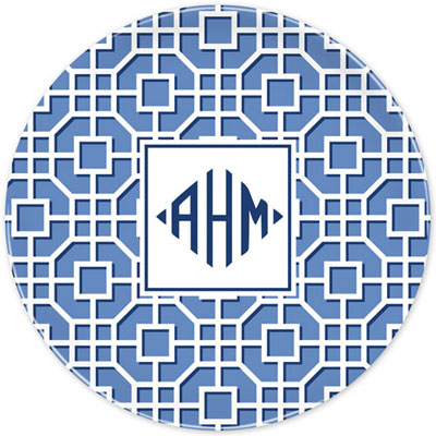 Boatman Geller - Personalized Melamine Plates (Fret Navy) Boatman Geller - Personalized Melamine Plates (Fret Navy)