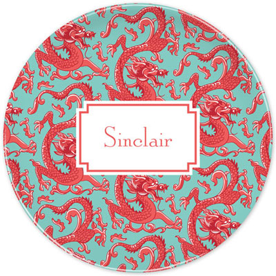 Boatman Geller - Personalized Melamine Plates (Imperial Coral)