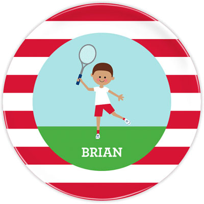 Boatman Geller - Personalized Melamine Plates (Tennis Player - Shorts) Boatman Geller - Personalized Melamine Plates (Tennis Player - Shorts)