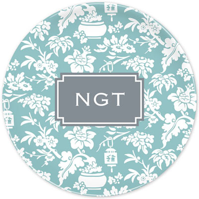Boatman Geller - Personalized Melamine Plates (Anna Floral Slate) Boatman Geller - Personalized Melamine Plates (Anna Floral Slate)