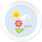 Boatman Geller - Personalized Melamine Plates (Happy Daisy)