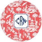 Boatman Geller - Personalized Melamine Plates (Pagoda Garden Coral)