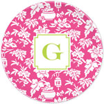Boatman Geller - Personalized Melamine Plates (Anna Floral Raspberry)