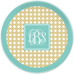 Boatman Geller - Personalized Melamine Plates (Parker Border Aqua)