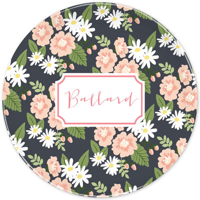 Boatman Geller - Personalized Melamine Plates (Lillian Floral) Boatman Geller - Personalized Melamine Plates (Lillian Floral)