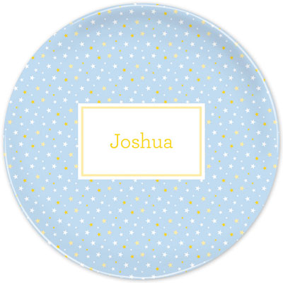 Boatman Geller - Personalized Melamine Plates (Twinkle Star Light Blue)