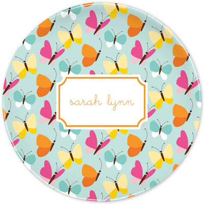 Boatman Geller - Personalized Melamine Plates (Flutter Teal) Boatman Geller - Personalized Melamine Plates (Flutter Teal)