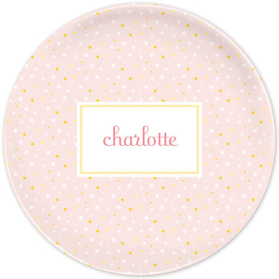Boatman Geller - Personalized Melamine Plates (Twinkle Star Pink) Boatman Geller - Personalized Melamine Plates (Twinkle Star Pink)