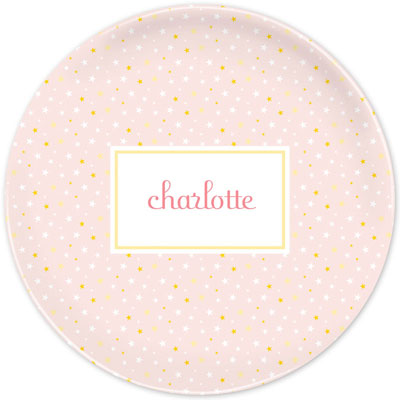 Boatman Geller - Personalized Melamine Plates (Twinkle Star Pink)