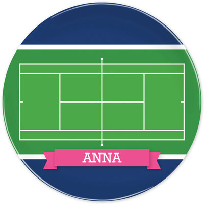 Boatman Geller - Personalized Melamine Plates (Tennis Court)