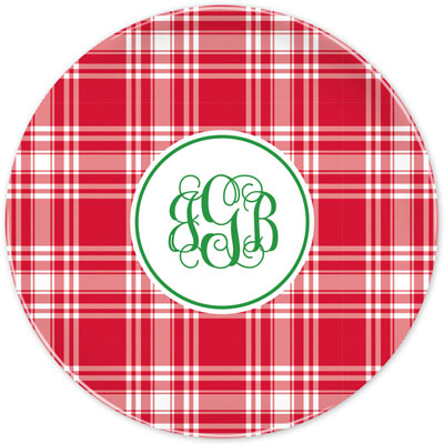 Boatman Geller - Personalized Melamine Plates (Tartan)