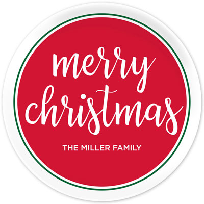 Boatman Geller - Personalized Melamine Plates (Lettered Christmas)