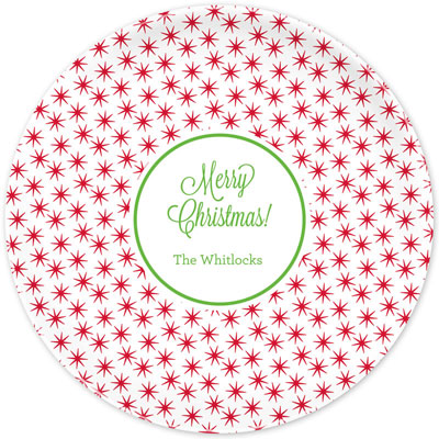 Boatman Geller - Personalized Melamine Plates (Festive Stars)