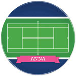 Boatman Geller - Personalized Melamine Plates (Tennis Court)