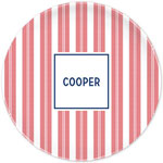 Boatman Geller - Personalized Melamine Plates (Vineyard Stripe Cherry)