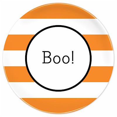 Boatman Geller - Personalized Melamine Plates (Awning Stripe Halloween)