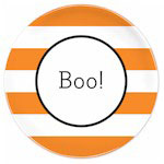 Boatman Geller - Personalized Melamine Plates (Awning Stripe Halloween)