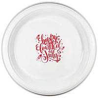 Happy Fourth of July Script Plastic Plates
