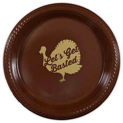 Let's Get Basted Plastic Plates Let's Get Basted Plastic Plates