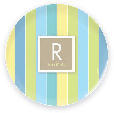 Spark & Spark Plates - Blue Pastels Initials Spark & Spark Plates - Blue Pastels Initials
