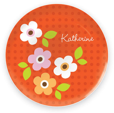 Spark & Spark Plates - Preppy Flowers (Orange)