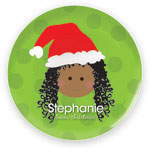 Spark & Spark Plates - Santa's Hat (African-American Girl)