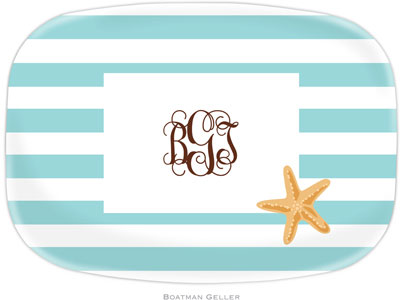 Boatman Geller - Personalized Melamine Platters (Stripe Starfish)
