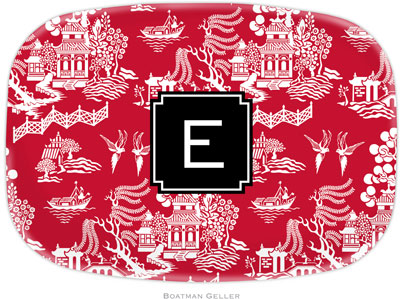 Boatman Geller - Personalized Melamine Platters (Chinoiserie Red Preset - Holiday) Boatman Geller - Personalized Melamine Platters (Chinoiserie Red Preset - Holiday)