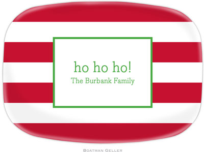 Boatman Geller - Personalized Melamine Platters (Awning Stripe Red)