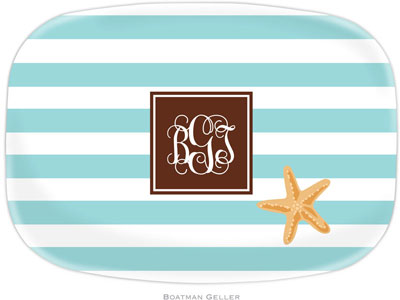 Boatman Geller - Personalized Melamine Platters (Stripe Starfish Preset)