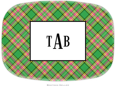 Boatman Geller - Personalized Melamine Platters (Preppy Plaid - Holiday) Boatman Geller - Personalized Melamine Platters (Preppy Plaid - Holiday)