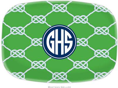 Boatman Geller - Personalized Melamine Platters (Nautical Knot Kelly Preset) Boatman Geller - Personalized Melamine Platters (Nautical Knot Kelly Preset)