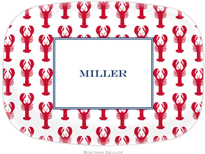 Boatman Geller - Personalized Melamine Platters (Lobsters Red)