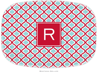 Boatman Geller - Personalized Melamine Platters (Kate Red & Teal Preset) Boatman Geller - Personalized Melamine Platters (Kate Red & Teal Preset)