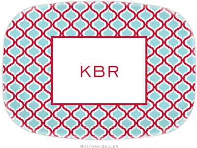 Boatman Geller - Personalized Melamine Platters (Kate Red & Teal)