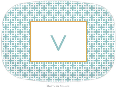 Boatman Geller - Personalized Melamine Platters (Lattice Slate) Boatman Geller - Personalized Melamine Platters (Lattice Slate)