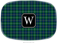 Boatman Geller - Personalized Melamine Platters (Black Watch Plaid Preset - Holiday)