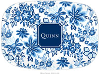 Boatman Geller - Personalized Melamine Platters (Classic Floral Blue Preset)