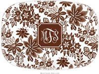 Boatman Geller - Personalized Melamine Platters (Classic Floral Brown Preset)