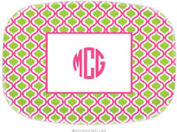 Boatman Geller - Personalized Melamine Platters (Kate Raspberry & Lime)