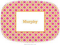 Boatman Geller - Personalized Melamine Platters (Kate Tangerine & Raspberry)