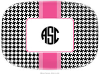 Boatman Geller - Personalized Melamine Platters (Alex Houndstooth Black)