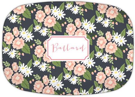 Boatman Geller - Personalized Melamine Platters (Lillian Floral)