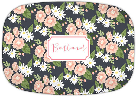 Boatman Geller - Personalized Melamine Platters (Lillian Floral) Boatman Geller - Personalized Melamine Platters (Lillian Floral)