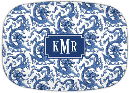 Boatman Geller - Personalized Melamine Platters (Imperial Blue)