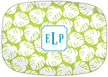 Boatman Geller - Personalized Melamine Platters (Palm Lime)