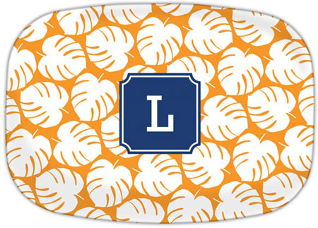 Boatman Geller - Personalized Melamine Platters (Palm Tangerine)