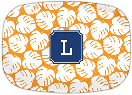 Boatman Geller - Personalized Melamine Platters (Palm Tangerine) Boatman Geller - Personalized Melamine Platters (Palm Tangerine)